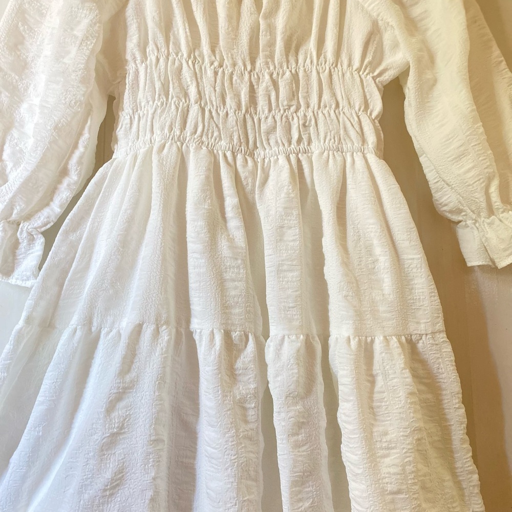 White Ruffle Dress